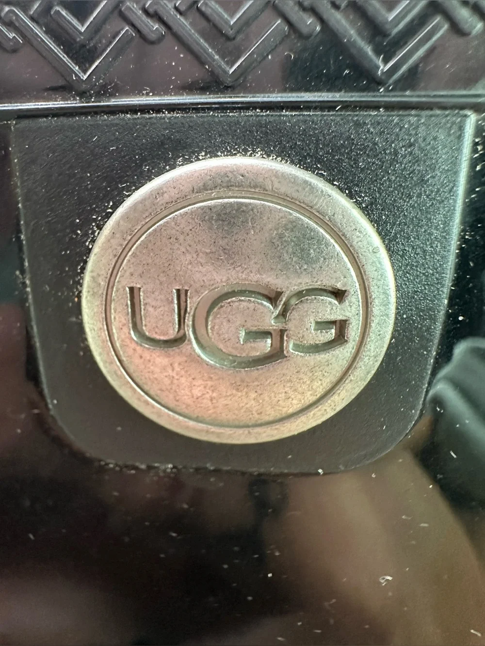 UGG Sienna Black Gloss Waterproof Rain Boots Sheepskin Insole Preppy Equestrian